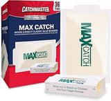 Catchmaster Max-Catch Glue Traps 36pk, Sticky Mouse Traps Indoor for Home | Bulk glue boards for mice & insects, pesticide-free sticky traps for spiders, crickets & roaches, home & garage pest control