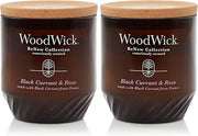 WoodWick® Renew Medium Candle, Black Currant & Rose Scented Candles, 6oz, Plant Based Soy Wax Blend, Made with Upcycled Materials and Essential Oils, Up to 55 Hours of Burn Time