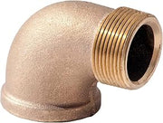 3/4" 90 Degree Street Elbow, Brass, MNPT X FNPT, 125 PSI