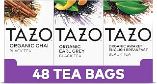 TAZO Organic Black Tea Bags Flavor Bundle (48 Tea Bags)