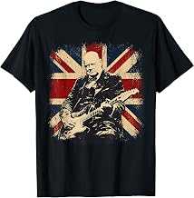 Winston Churchill Playing Electric Guitar Rocker Humor T-Shirt