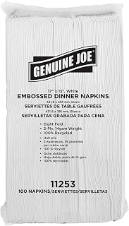Genuine Joe Embossed Dinner Napkins