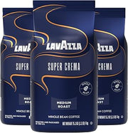 Lavazza Italian "Super Crema" Espresso Whole Bean Value Pack (3 x 2.2 lb bags)