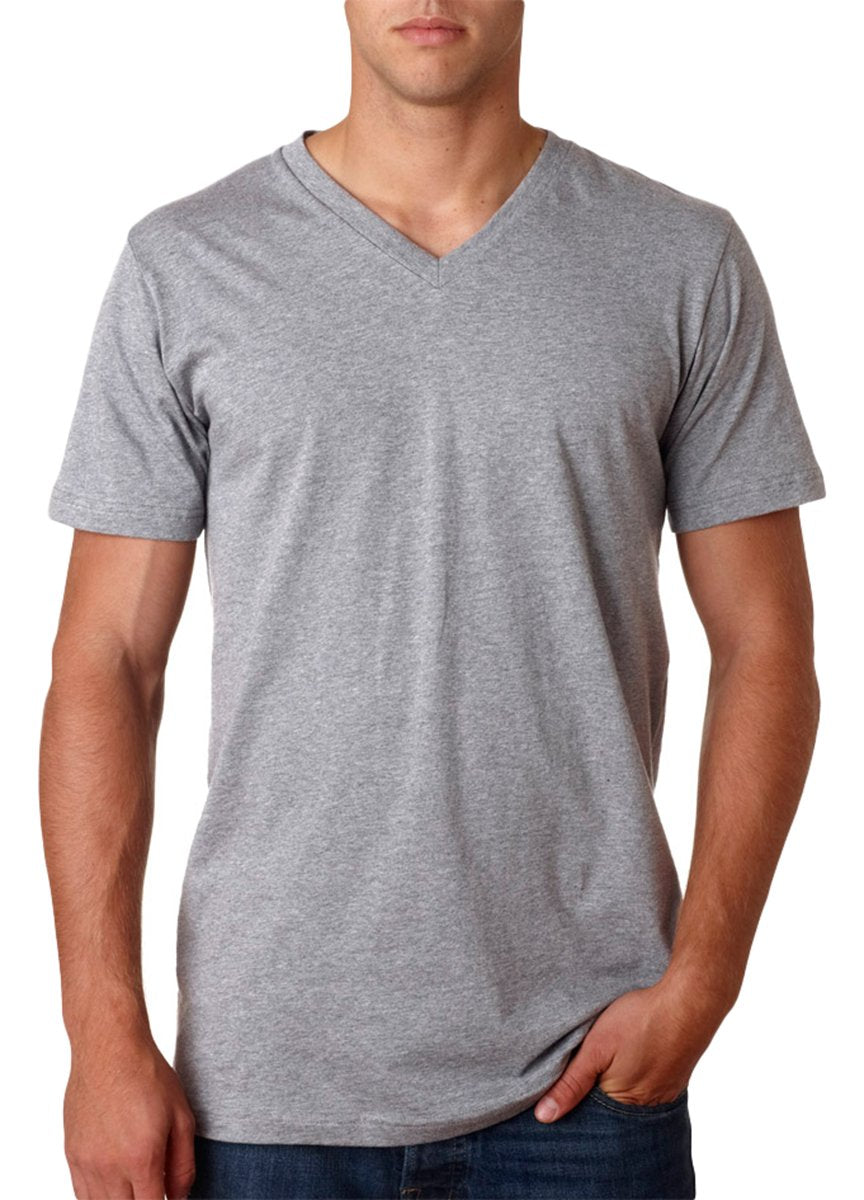 BELLA+CANVAS Jersey Short Sleeve V-Neck Tee Athletic Heather by Bella + Canvas – X-Large, 100% Combed Cotton, Athletic Heather, Model 3005