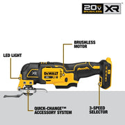 20V MAX XR Oscillating Multi-Tool Cordless by DEWALT – One Size, composite, Multi, Model DCS356B