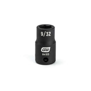 1/4" Drive 6 Point Standard Impact SAE Socket 9/32" by GEARWRENCH – 0.906 in, Chrome Molybdenum Steel, Black, Model 84103