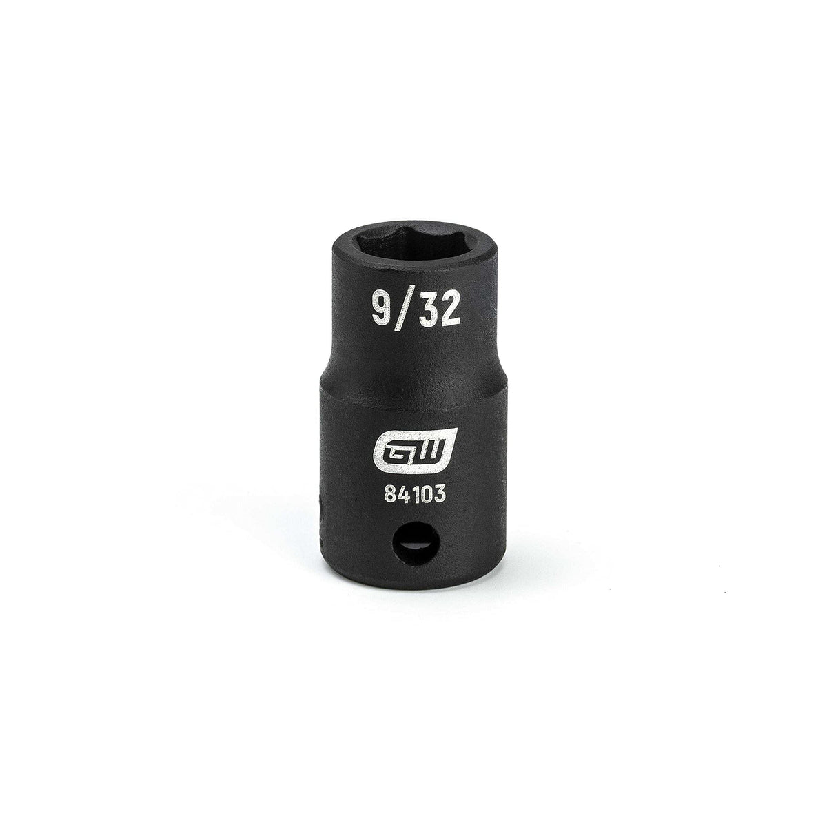1/4" Drive 6 Point Standard Impact SAE Socket 9/32" by GEARWRENCH – 0.906 in, Chrome Molybdenum Steel, Black, Model 84103