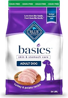 Blue Buffalo Basics Turkey Adult Grain-Free Dry Dog Food, 24 lb