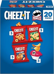 Cheez-It Pringles Variety Pack Snacks, Lunch Snacks, Family Size (20 Packs)