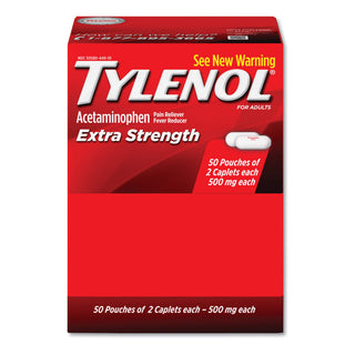 Extra Strength Caplet Refills by Tylenol – 50 Count (Pack of 2), Pack of 2, Model 1392698