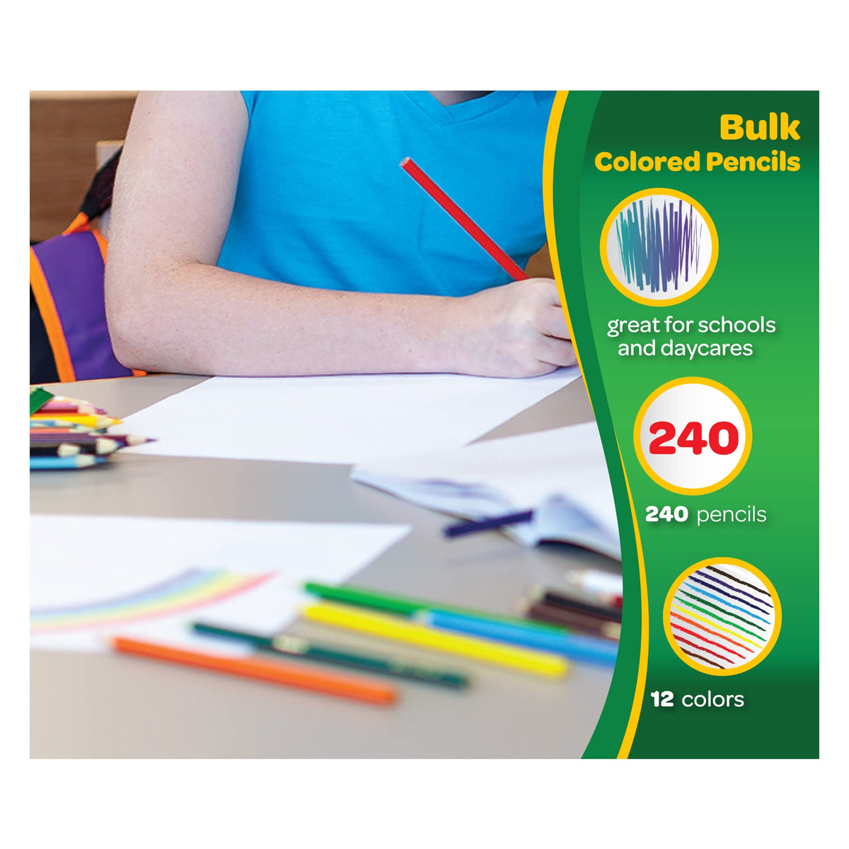 Crayola Crayons + Pencils, 240 Count / Assorted Colors / 1 Crayons
