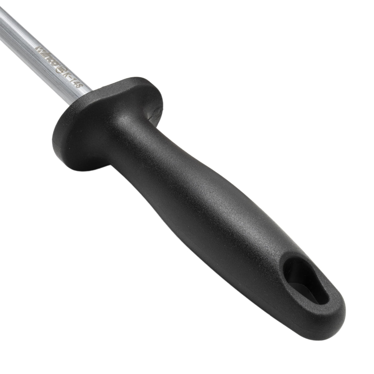 14" Stainless Steel Sharpening Steel by Winco – 4″, Stainless Steel, Model K-14S