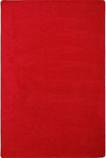 Joy Carpets Endurance Solid Colored Area Rug in Color Red, 4' x 6'