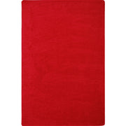 Endurance Solid Colored Area Rug in Color Red by Joy Carpets – 4' x 6' (Rectangular), Polyester, Red, Model 80N-07