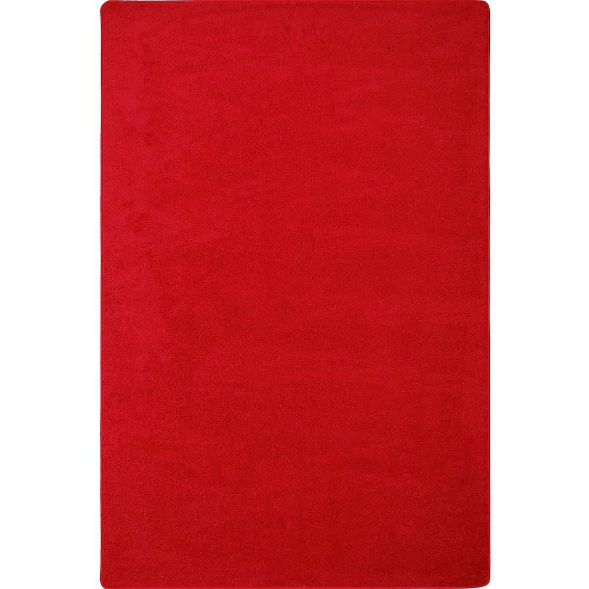 Endurance Solid Colored Area Rug in Color Red by Joy Carpets – 4' x 6' (Rectangular), Polyester, Red, Model 80N-07