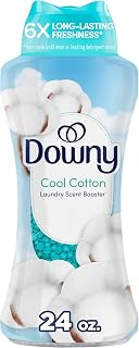 Downy Cool Cotton In-Wash Laundry Scent Booster Beads, 24 oz, laundry scent beads, Long-lasting Freshness