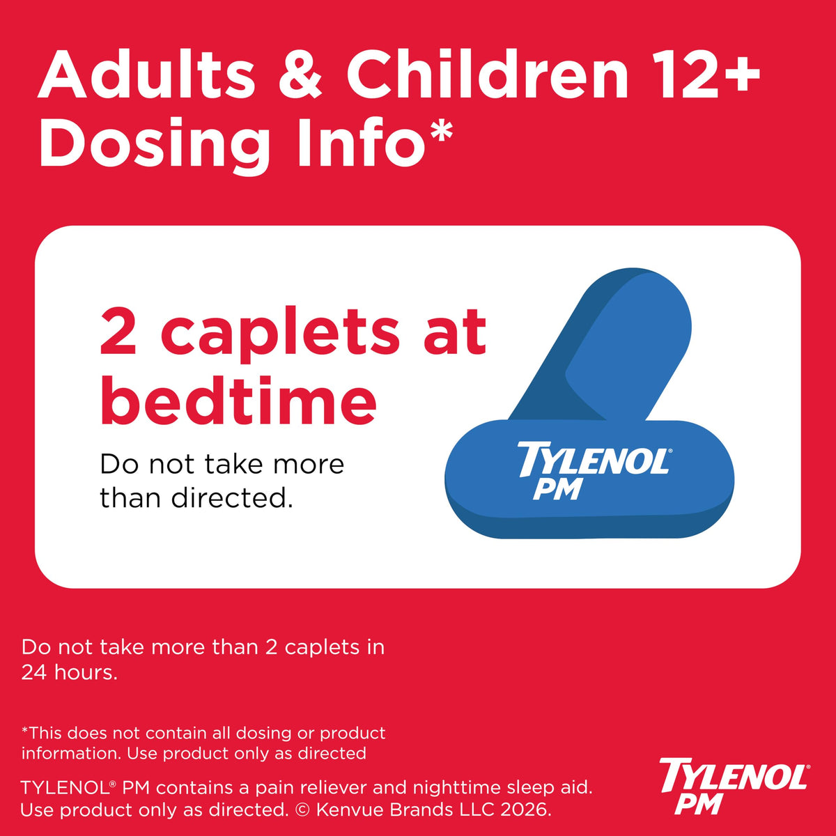 PM Extra Strength Caplets by Tylenol – MAP, Blue, Model 00300450482570