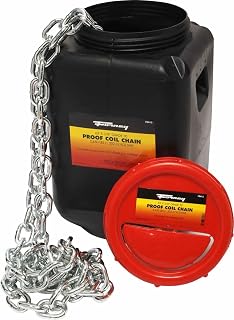 Forney 70413 Proof Coil Chain, Grade 30 Zinc Plated, 3/8-Inch-by-63-Feet