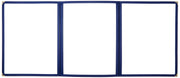 Winco 12" x 9.5" / Triple / Blue Menu Covers