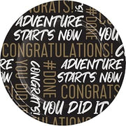 Creative Converting Golden Grad Dessert Plates, 8 Count