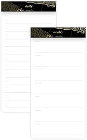 Mead Undated Checklist Planner, Weekly & Daily To-Do Pads, 3.75" x 7.75", 52 Sheets Each, 2 Pack, West Village (WV0054F)