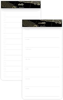 Mead Undated Checklist Planner, Weekly & Daily To-Do Pads, 3.75" x 7.75", 52 Sheets Each, 2 Pack, West Village (WV0054F)