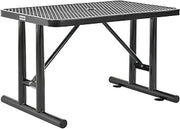 Global Industrial 4' Rectangular Expanded Metal Outdoor Table, Black