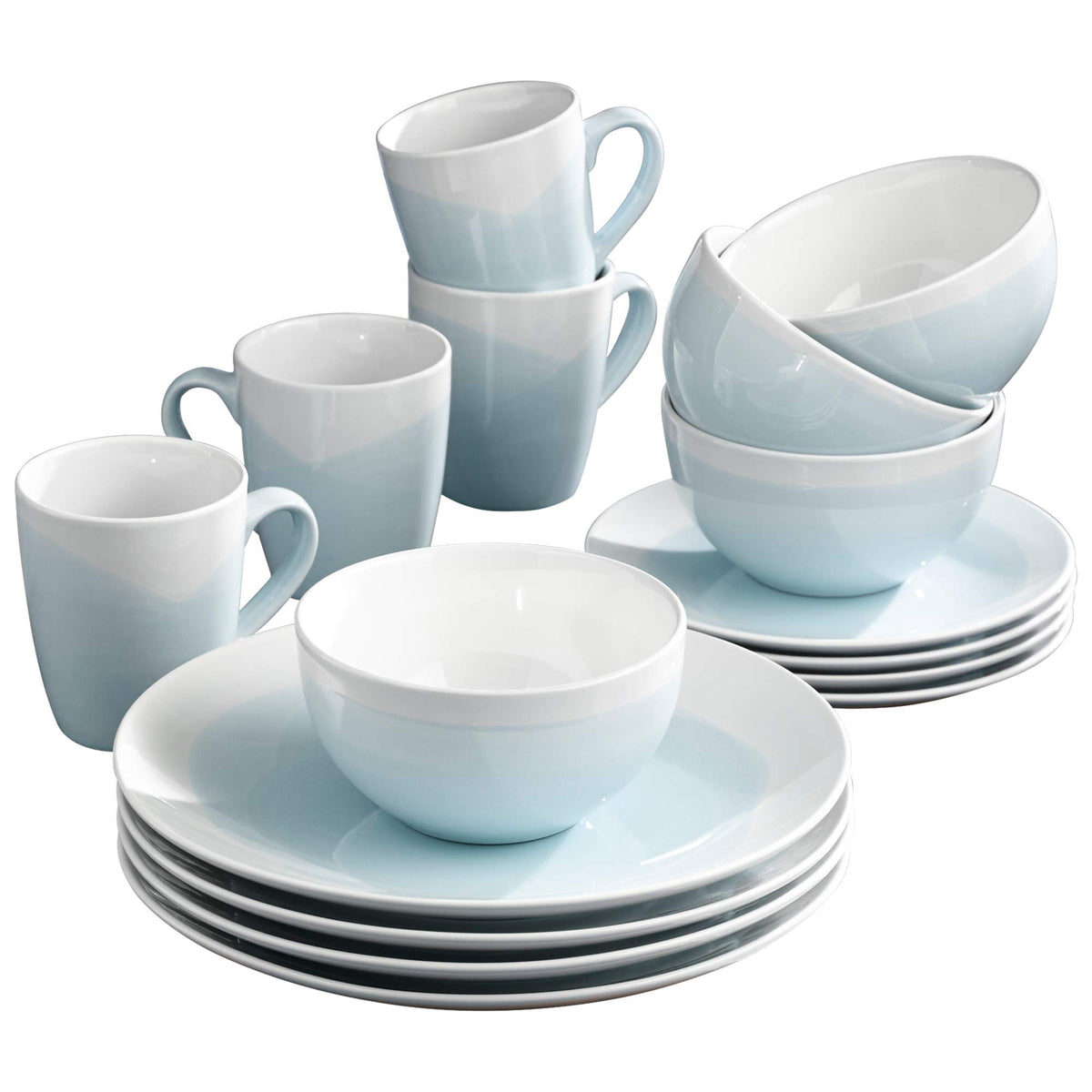 Dinnerware Set (Mint) 10.5x10.5" by American Atelier – 10.5x10.5", Stoneware, Mint, Pack of 4, Model 6692-16-rb