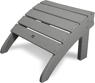 Polywood Seashell Ottoman, Slate Grey