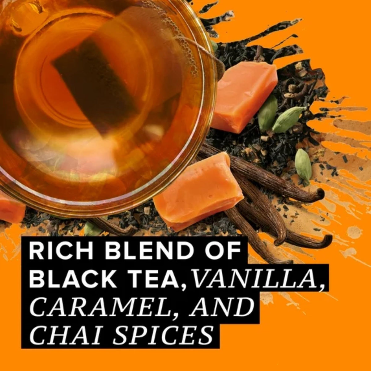 Vanilla Caramel Chai Teabags by TAZO – 20 Count (Pack of 3), Pack of 6, Model 762111013675