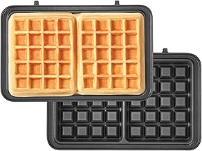 Dash Waffle 2-Plate Pack for MultiMaker Flex Press Grill System - Removable, Nonstick Plates for Thick, Fluffy Waffles