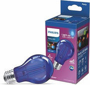 PHILIPS LED Non-Dimmable A19 Blue Party Light Bulb - EyeComfort Flicker Free - E26 Base - 4W = 40W - Indoor