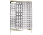 QS-305306-52WT 303 Drawers Free Standing Slider Systems Tip Out Bins Racks Part Organizer White 77" H x 48" W x 18" D by QUANTUM STORAGE SYSTEMS – Model QS-305-36WT