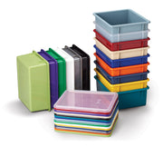 25 Tub Mobile Storage with Clear Bins by Jonti-Craft – Wood, Model 40260JC