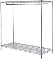 Nexel 2-Shelf Garment Floor Coat Rack, 24"D x 60"W x 63"H