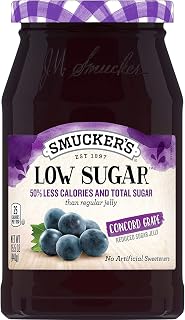 Smucker's Low Sugar Concord Grape Jelly 15.5oz Jars (Pack of 3)
