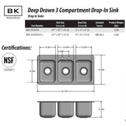 BK Resource W/Faucet / 10x14x10 inches / Silver Single Bowl