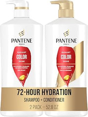 Pantene Shampoo, Conditioner and Hair Treatment Set, Radiant Color Shine, Safe for Color-Treated Hair