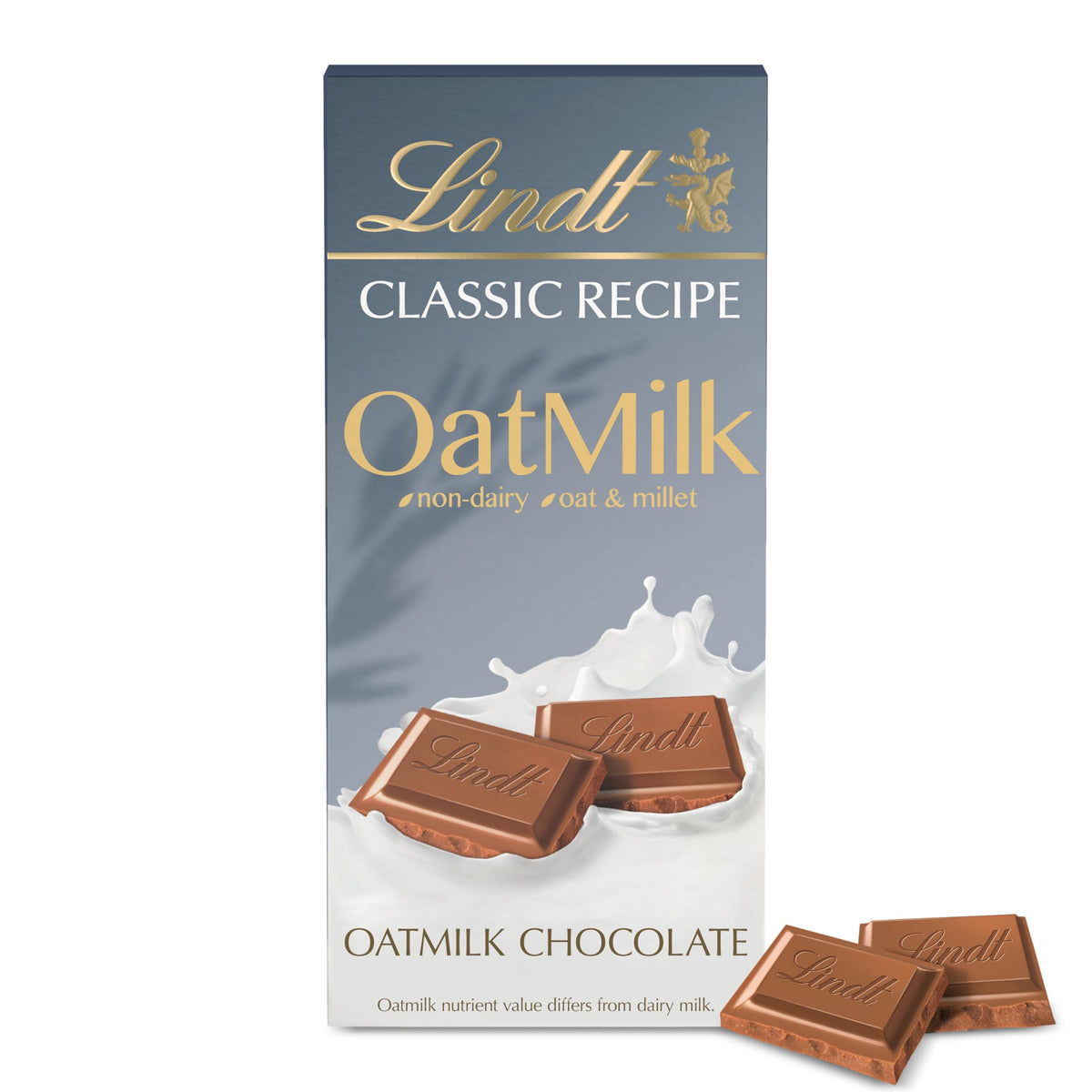 CLASSIC RECIPE OAT MILK Plain Chocolate Bar by Lindt – 3.5 Ounce (Pack of 1)