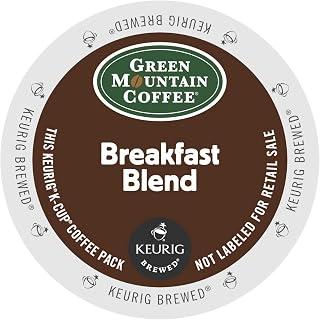 Green Mountain Coffee Roasters Green Mountain Coffee, Breakfast Blend, Single-Serve Keurig K-Cup Pods, Light Roast, 144 Count (6 Boxes of 24 Pods)