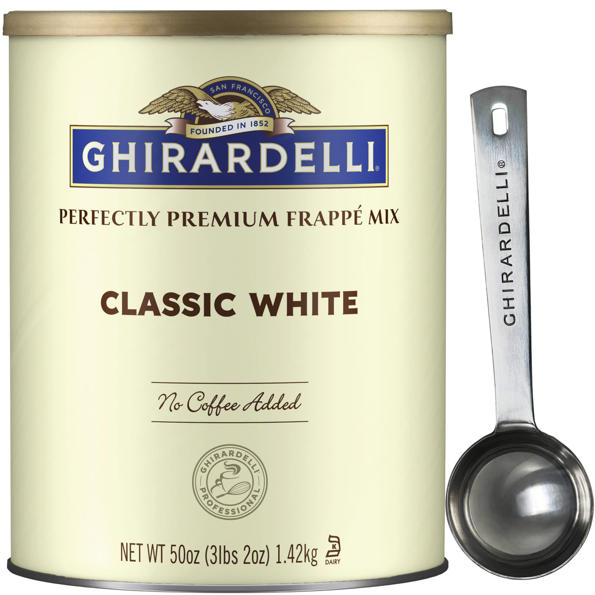 Classic White Premium Frappé Mix by Ghirardelli – 49.92 Ounce (Pack of 1)