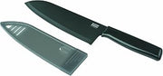 Kuhn Rikon COLORI Chef’s Knife with Safety Sheath, 6 inch/15.24 cm Blade, Black