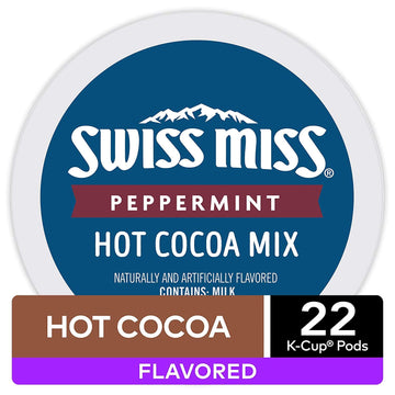 Peppermint Hot Cocoa K-Cups (16 Count) by Swiss Miss – 16 Count (Pack of 1), red, Pack of 16, Model 5000355689