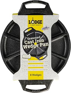 Lodge Pre-Seasoned Cast Iron Wedge Pan, 8 Wells, 11.69 Inches