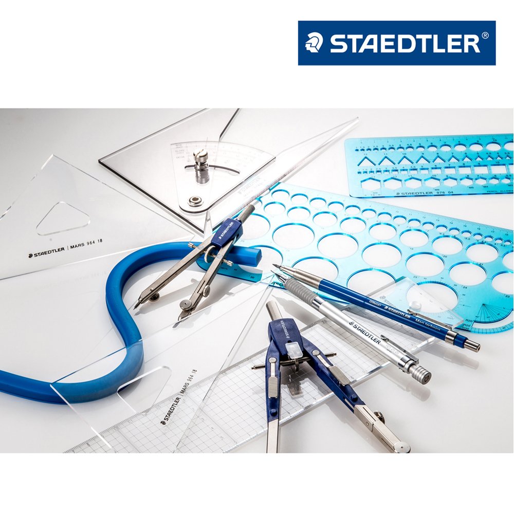 Universal Curved Ruler No Scale by STAEDTLER – Aluminum, ブルー, Model 971 64-30