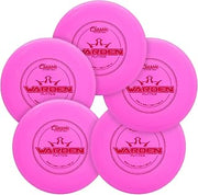 Dynamic Discs Warden Disc Golf Putter 5-Pack | Straight Flying Beadless Putt & Approach Set | Grippy Classic Plastic Feel | Smooth Release & Consistent Control | 170g+ (Colors May Vary)