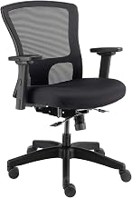 Global Industrial Mesh Back Task Chair and Seat Slider, Fabric Seat, Black