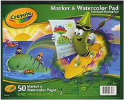 Crayola 99-3403 50 Sheets 10" X 8" Bright White Marker & Watercolor Pad