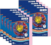 Tru-Ray Construction Paper, Pink, 9" x 12", 50 Sheets Per Pack, 10 Packs