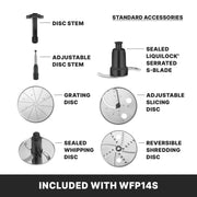 Food Processor with 3.5 Quart Capacity by Waring – 3.5 Quart Food Processor, Plastic, Black, Model WFP14S